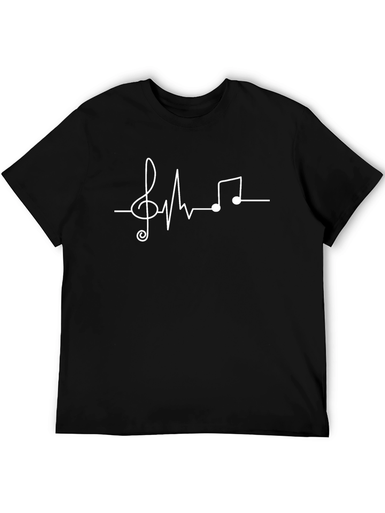Music Lovers Heartbeat Tee - Black