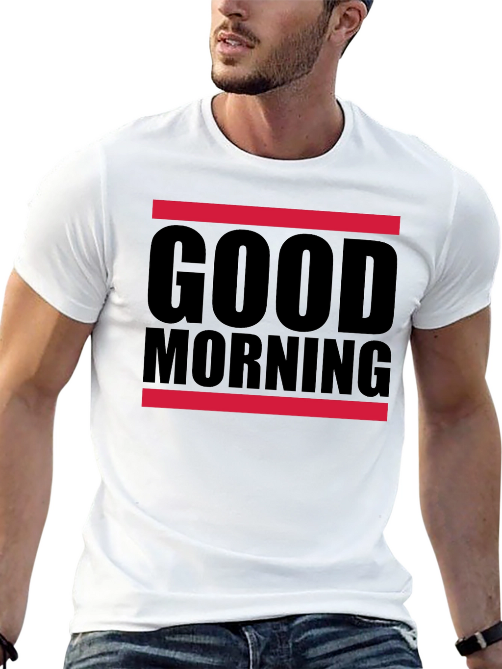 Good Morning Graphic Tee - Bold Statement Shirt