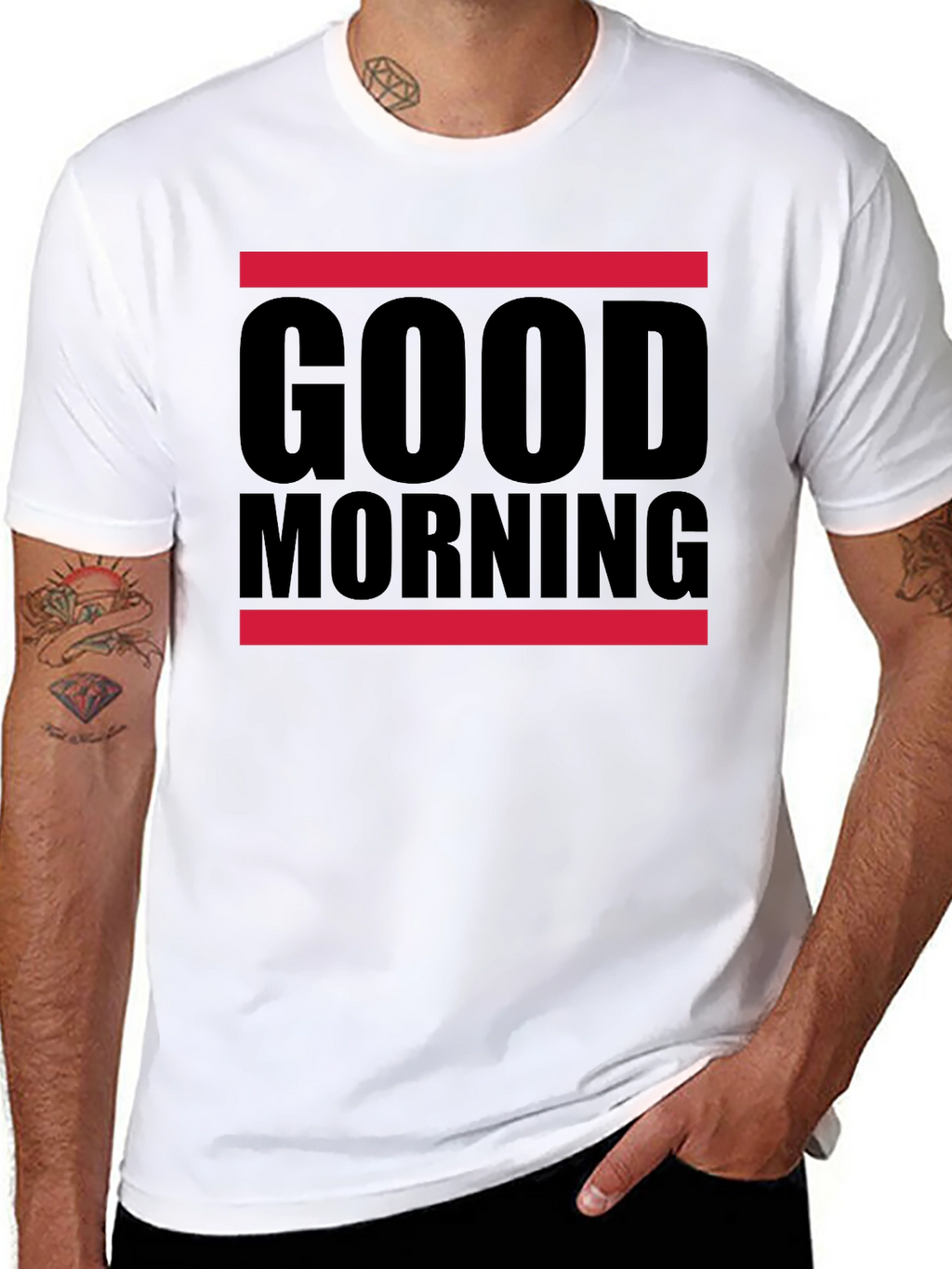Good Morning Graphic Tee - Bold Statement Shirt
