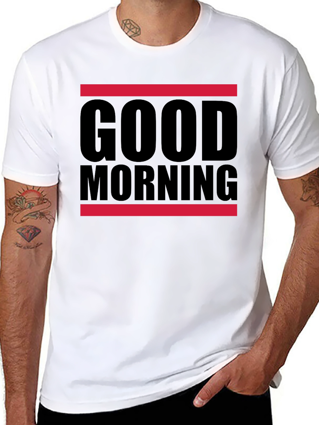 Good Morning Graphic Tee - Bold Statement Shirt