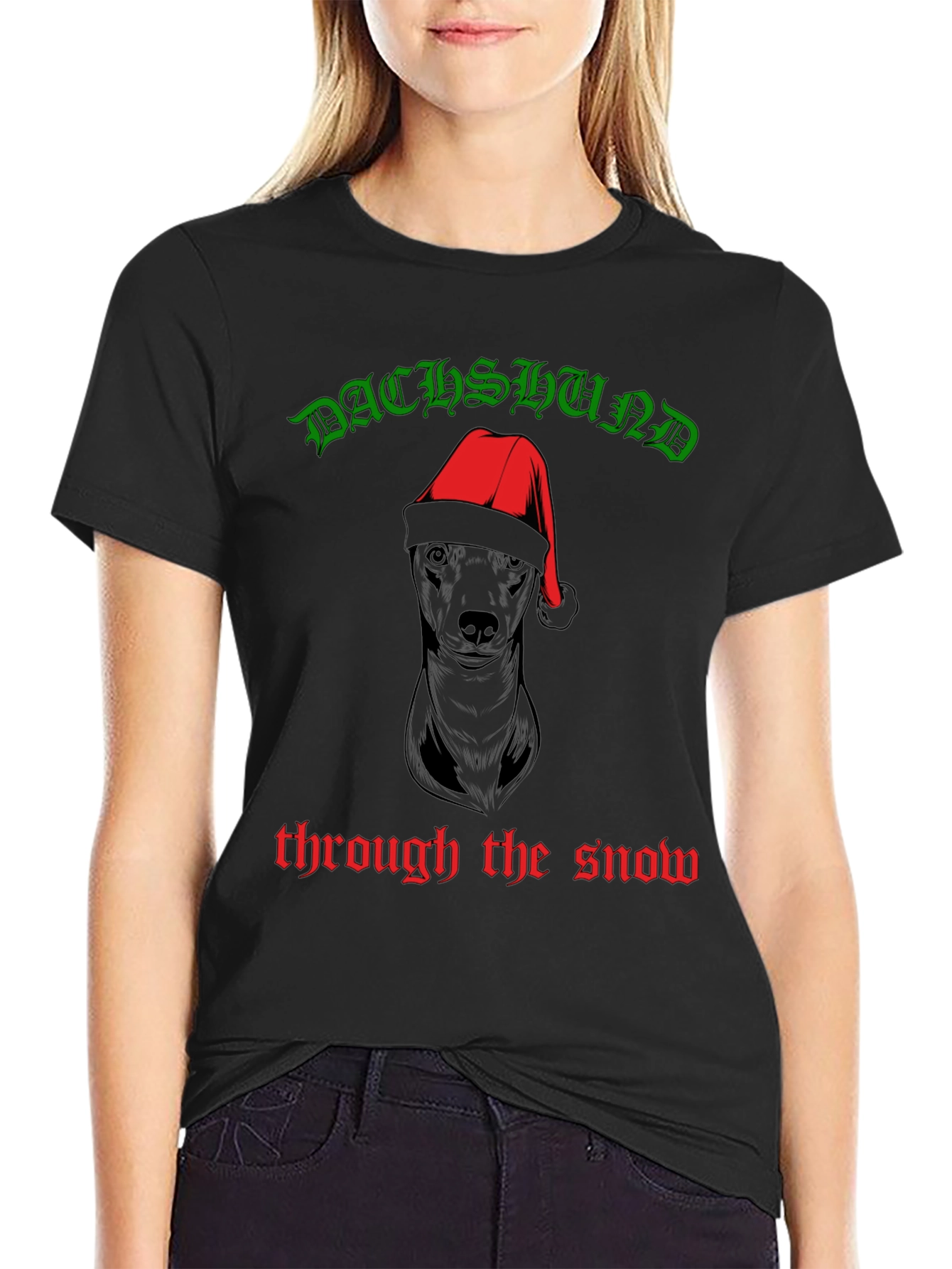 Dachshund Through The Snow Christmas T-Shirt