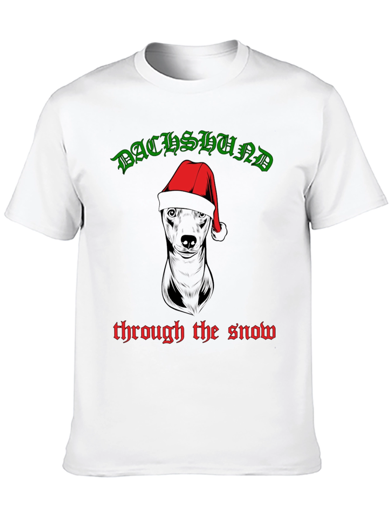 Dachshund Through The Snow Christmas T-Shirt