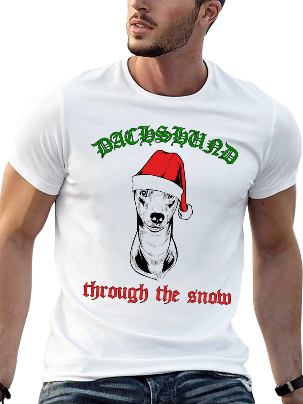 Dachshund Through The Snow Christmas T-Shirt