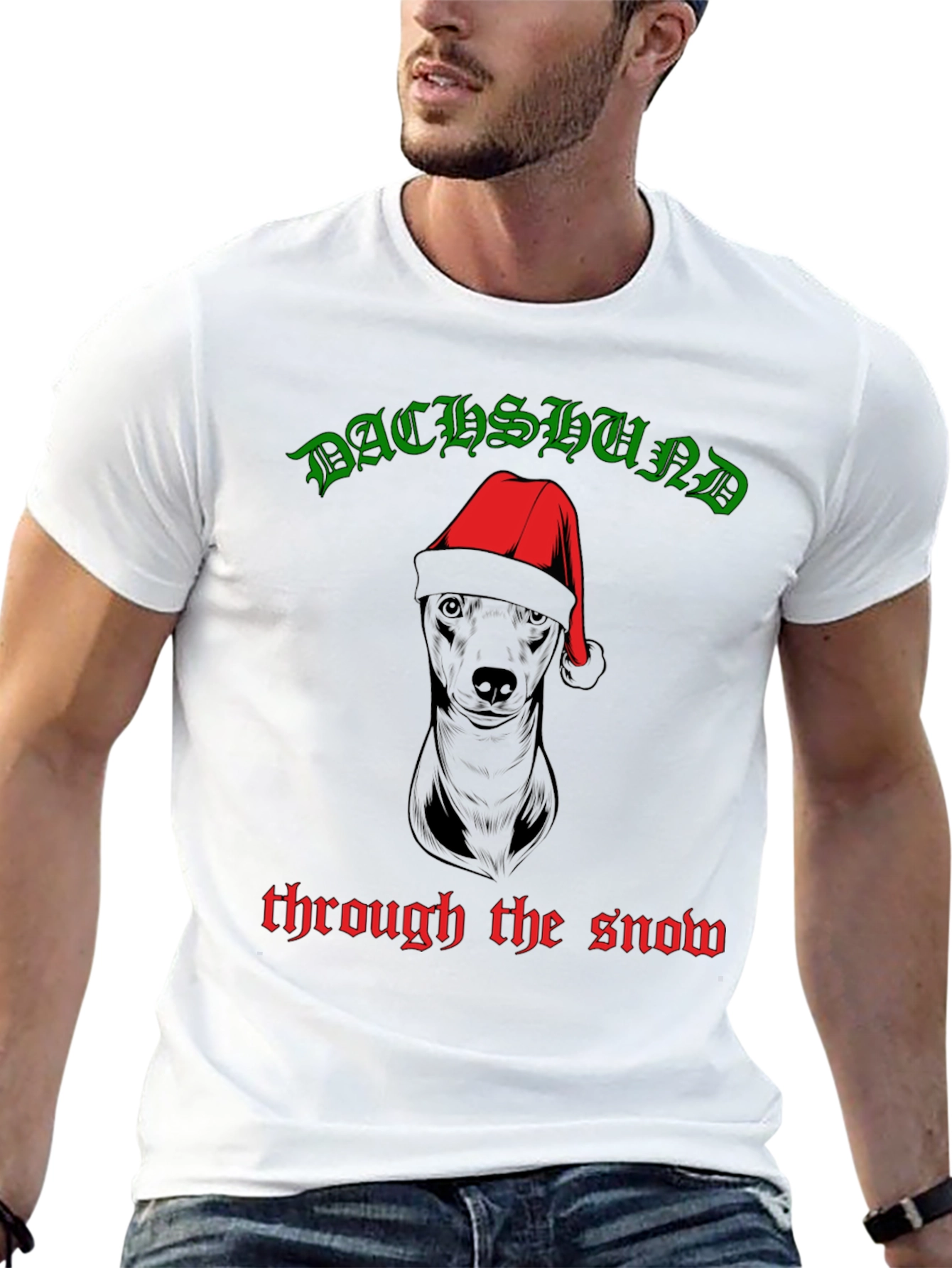 Dachshund Through The Snow Christmas T-Shirt