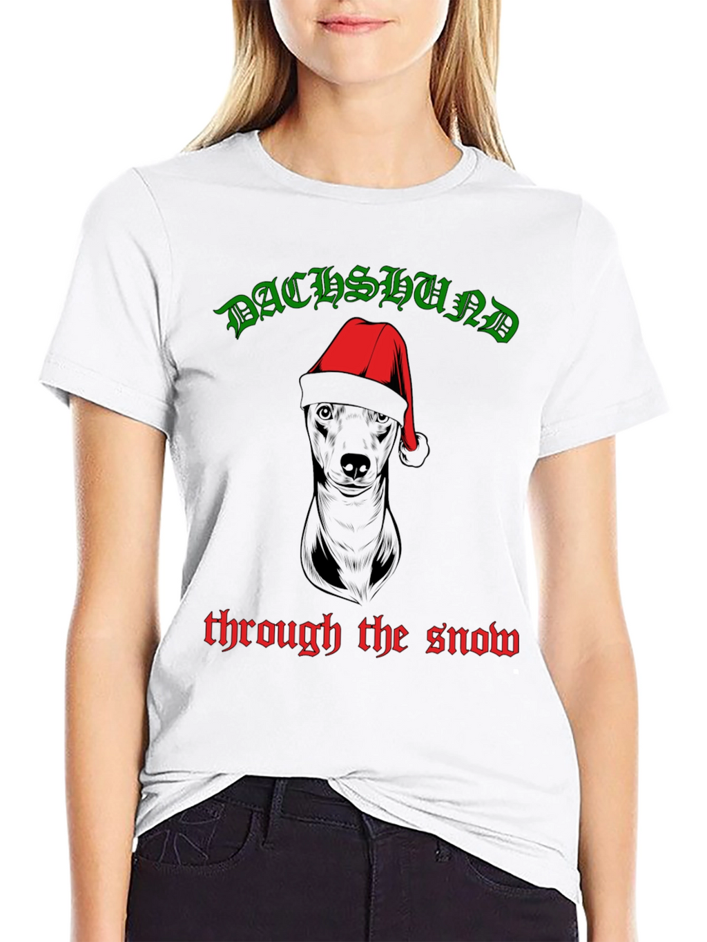 Dachshund Through The Snow Christmas T-Shirt