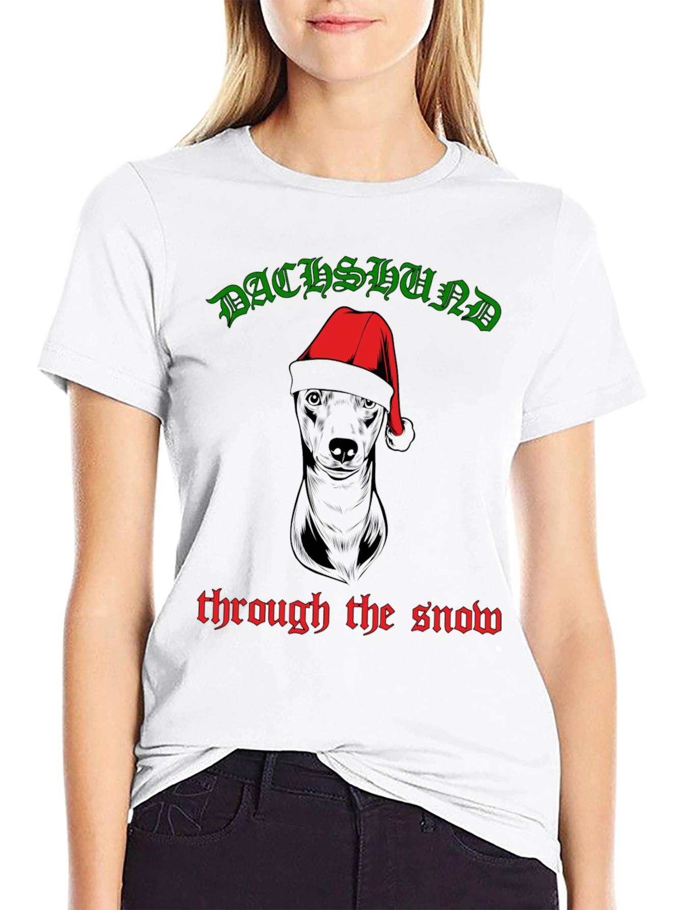 Dachshund Through The Snow Christmas T-Shirt