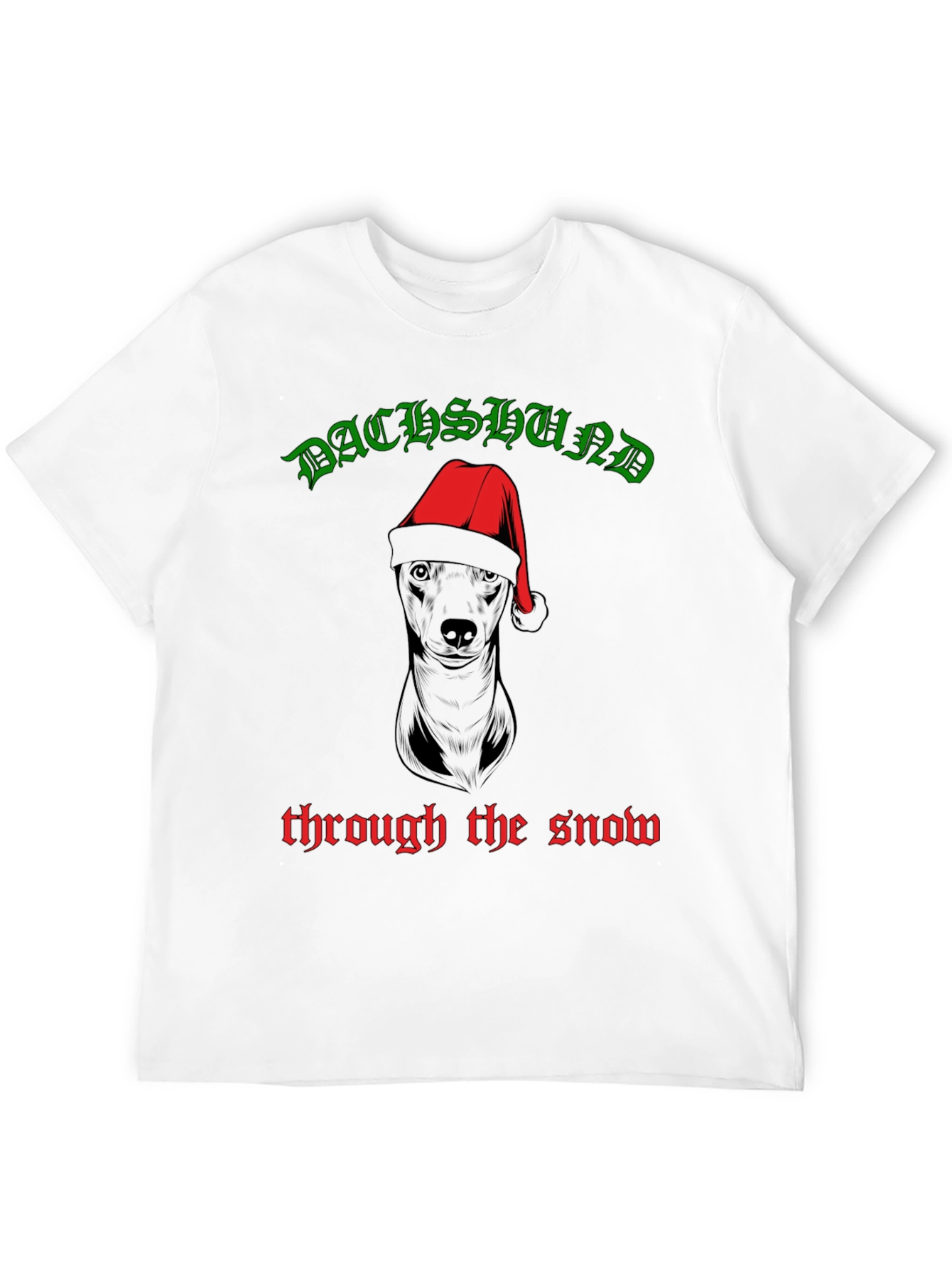 Dachshund Through The Snow Christmas T-Shirt