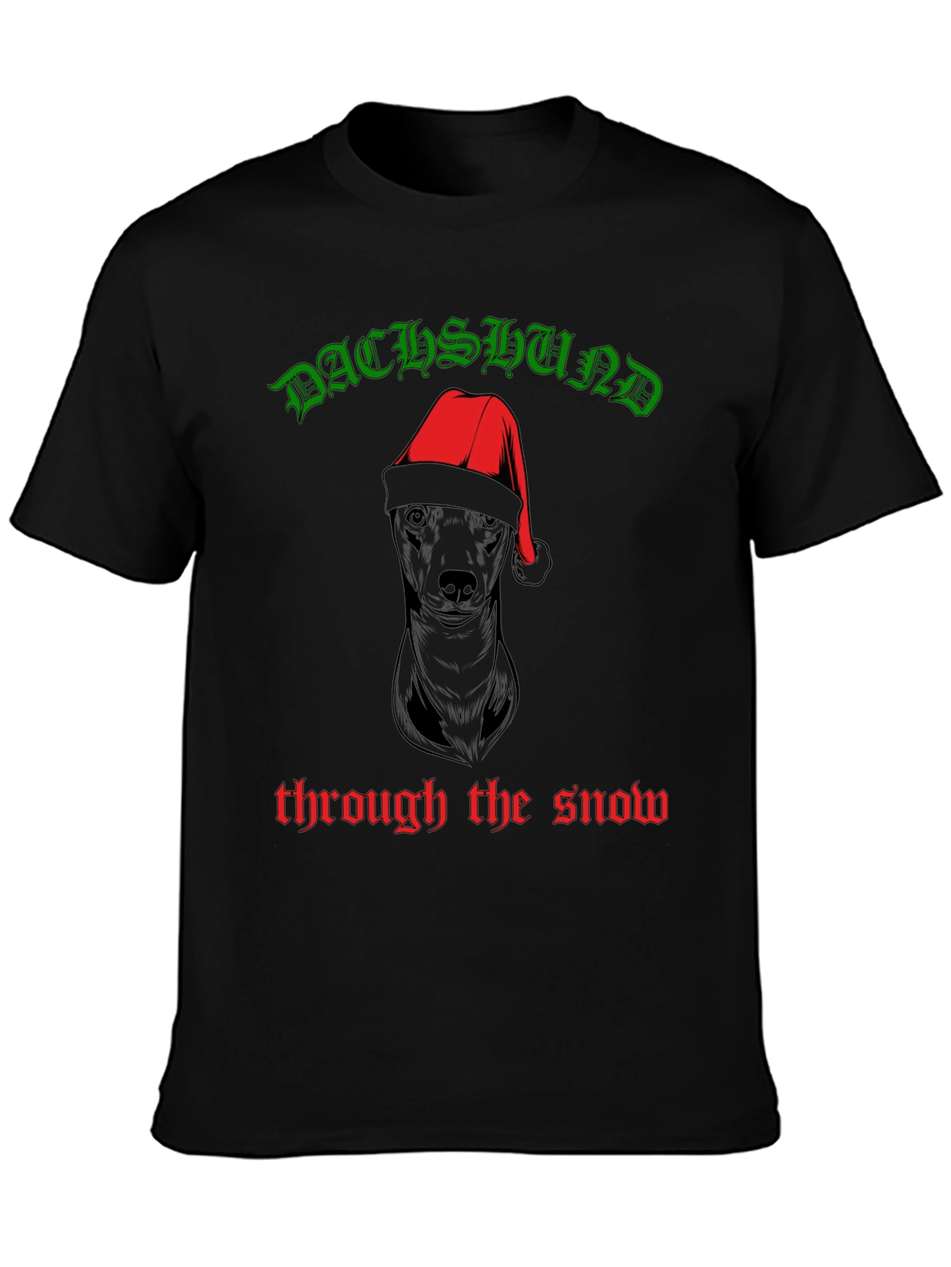 Dachshund Through The Snow Christmas T-Shirt