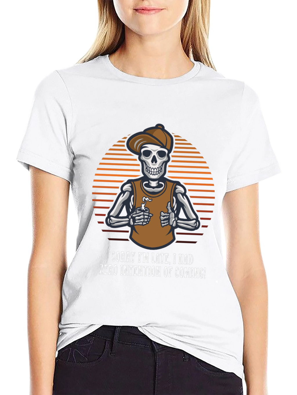 Sarcastic Skeleton Graphic T-Shirt