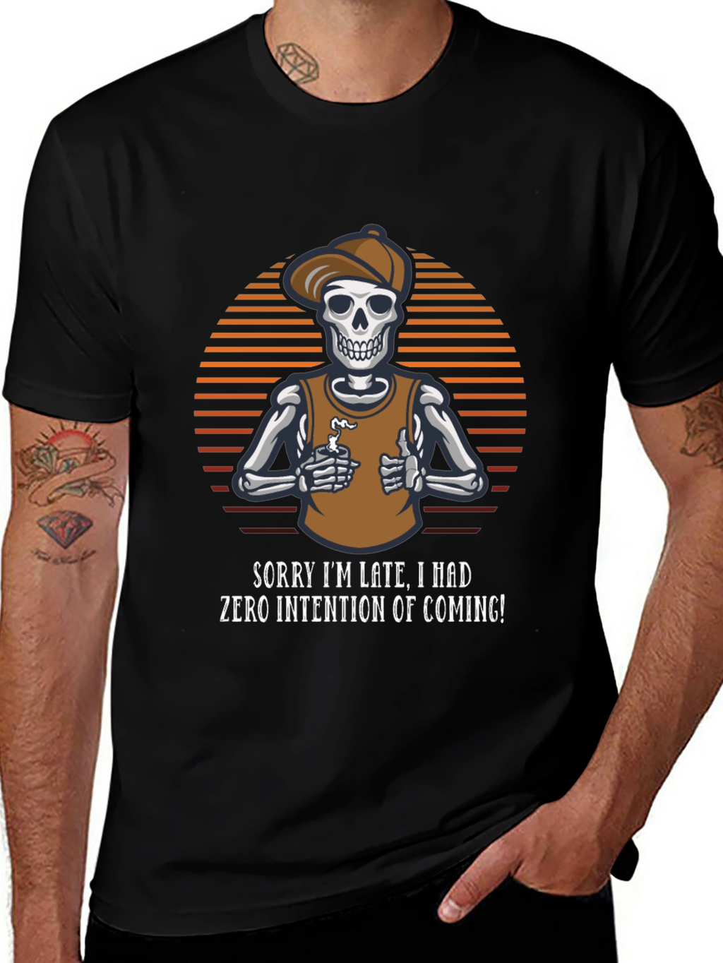 Sarcastic Skeleton Graphic T-Shirt