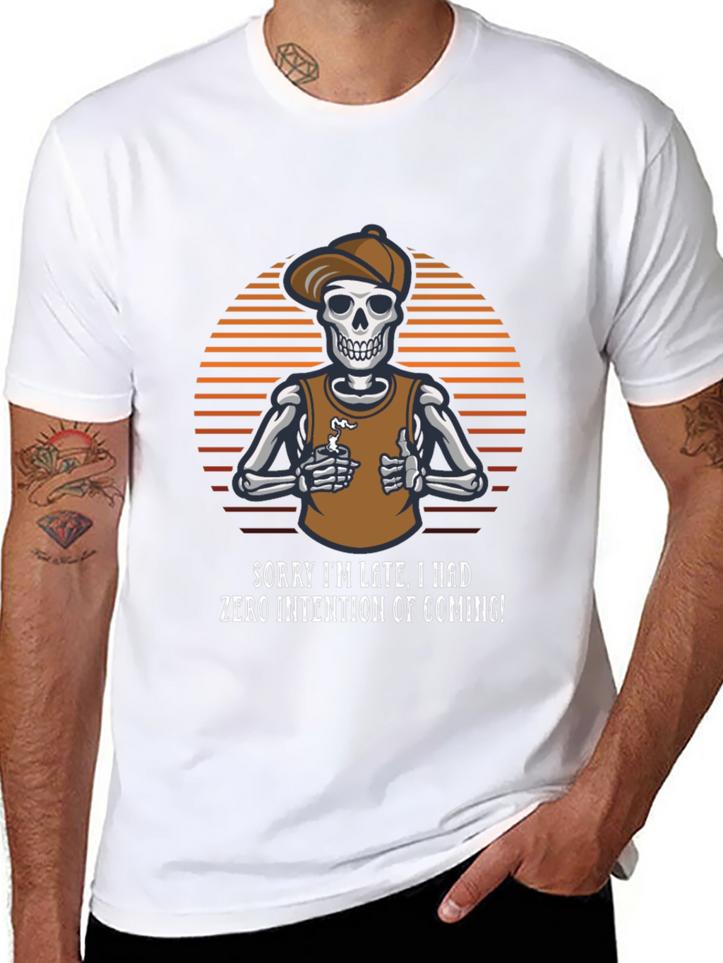 Sarcastic Skeleton Graphic T-Shirt
