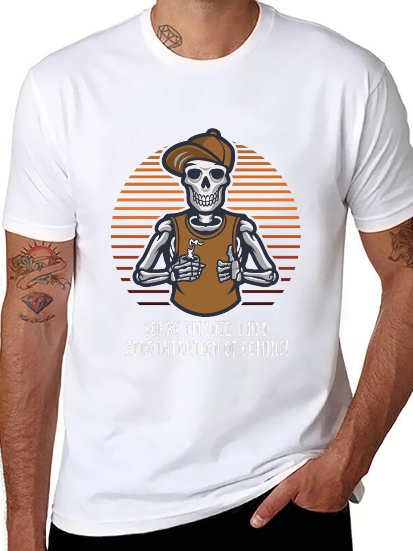 Sarcastic Skeleton Graphic T-Shirt
