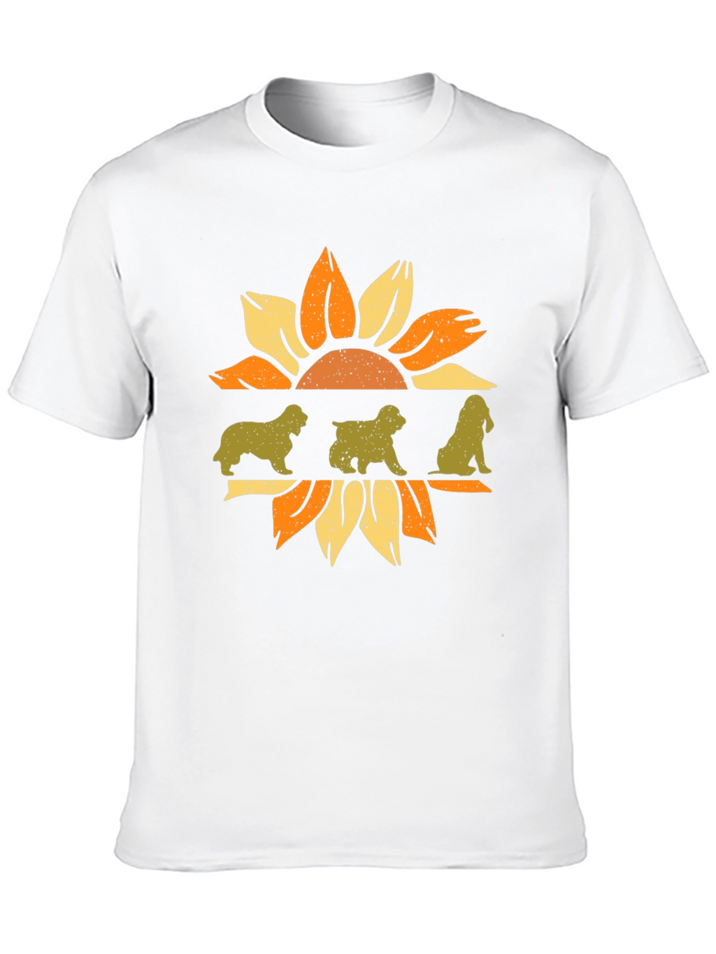 Dog Sunflower Graphic Tee