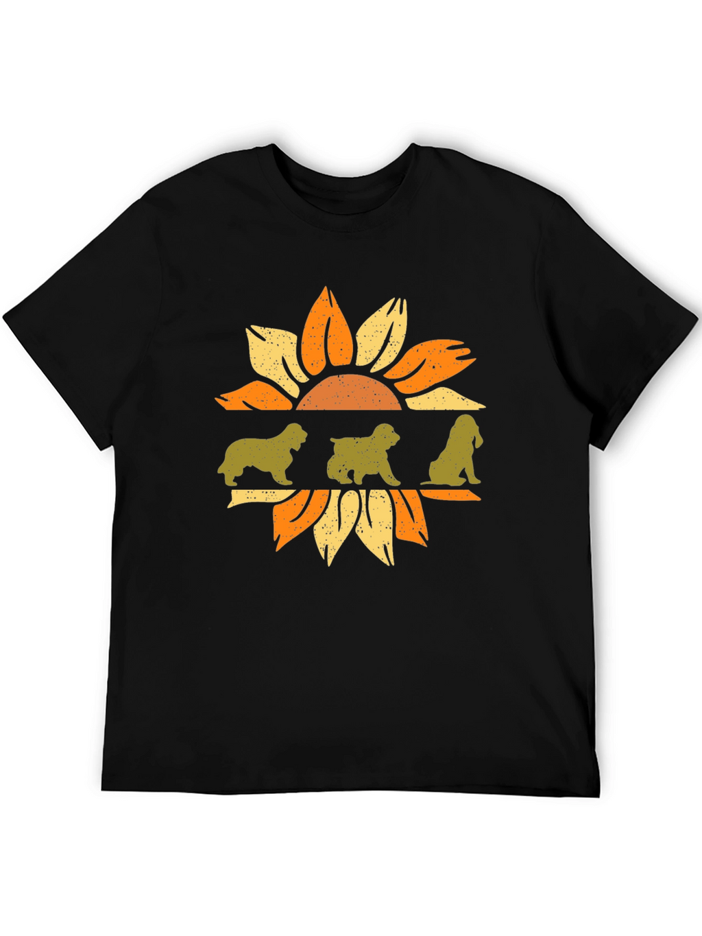 Dog Sunflower Graphic Tee