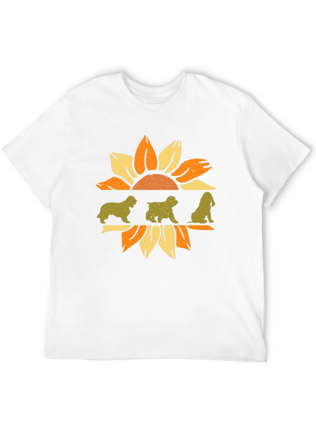 Dog Sunflower Graphic Tee