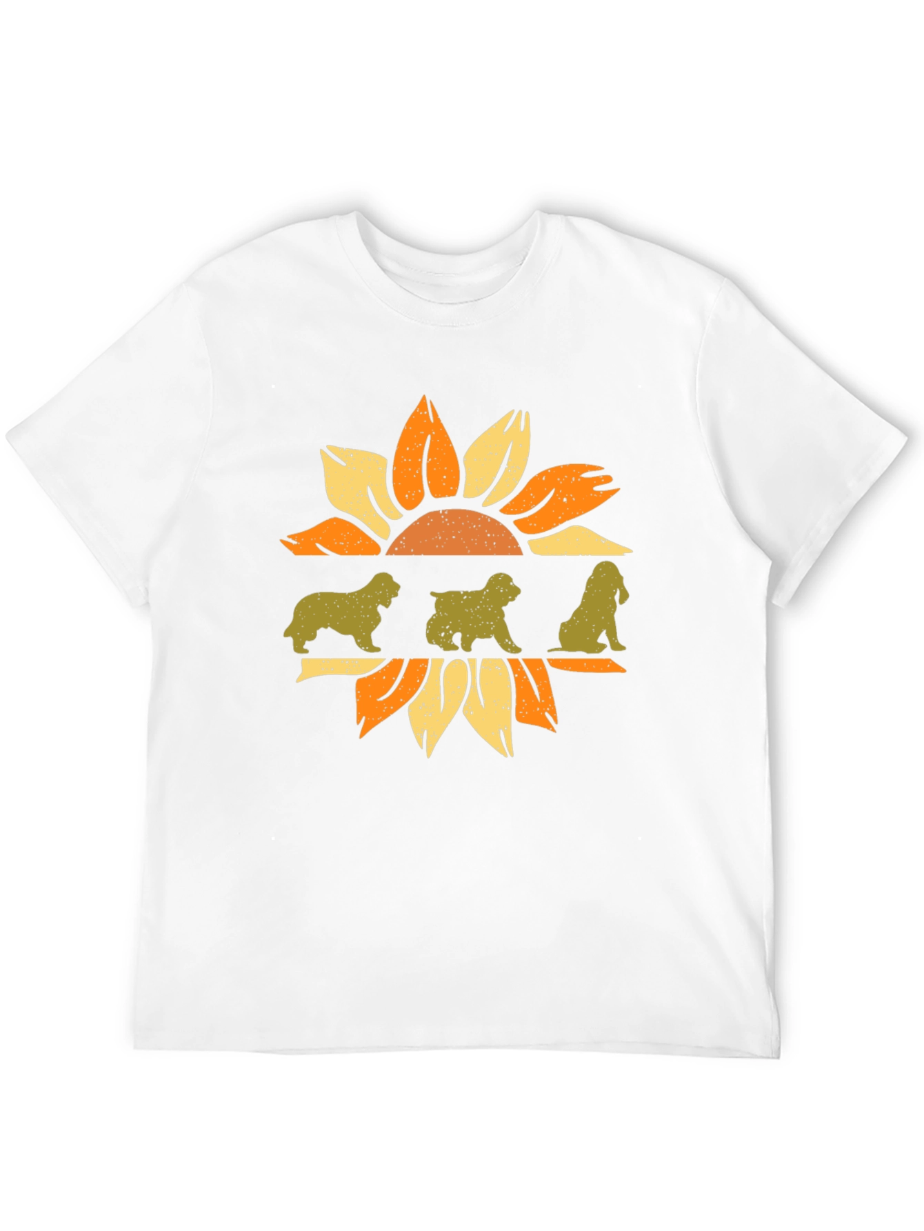 Dog Sunflower Graphic Tee