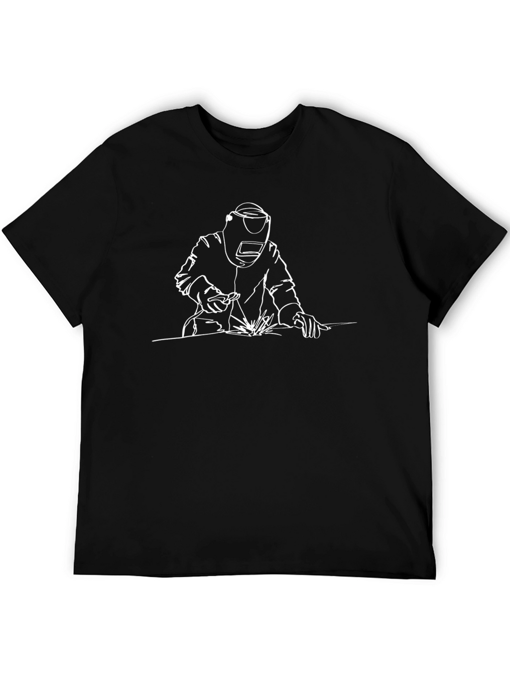 Welder Graphic T-Shirt - Black Cotton Blend