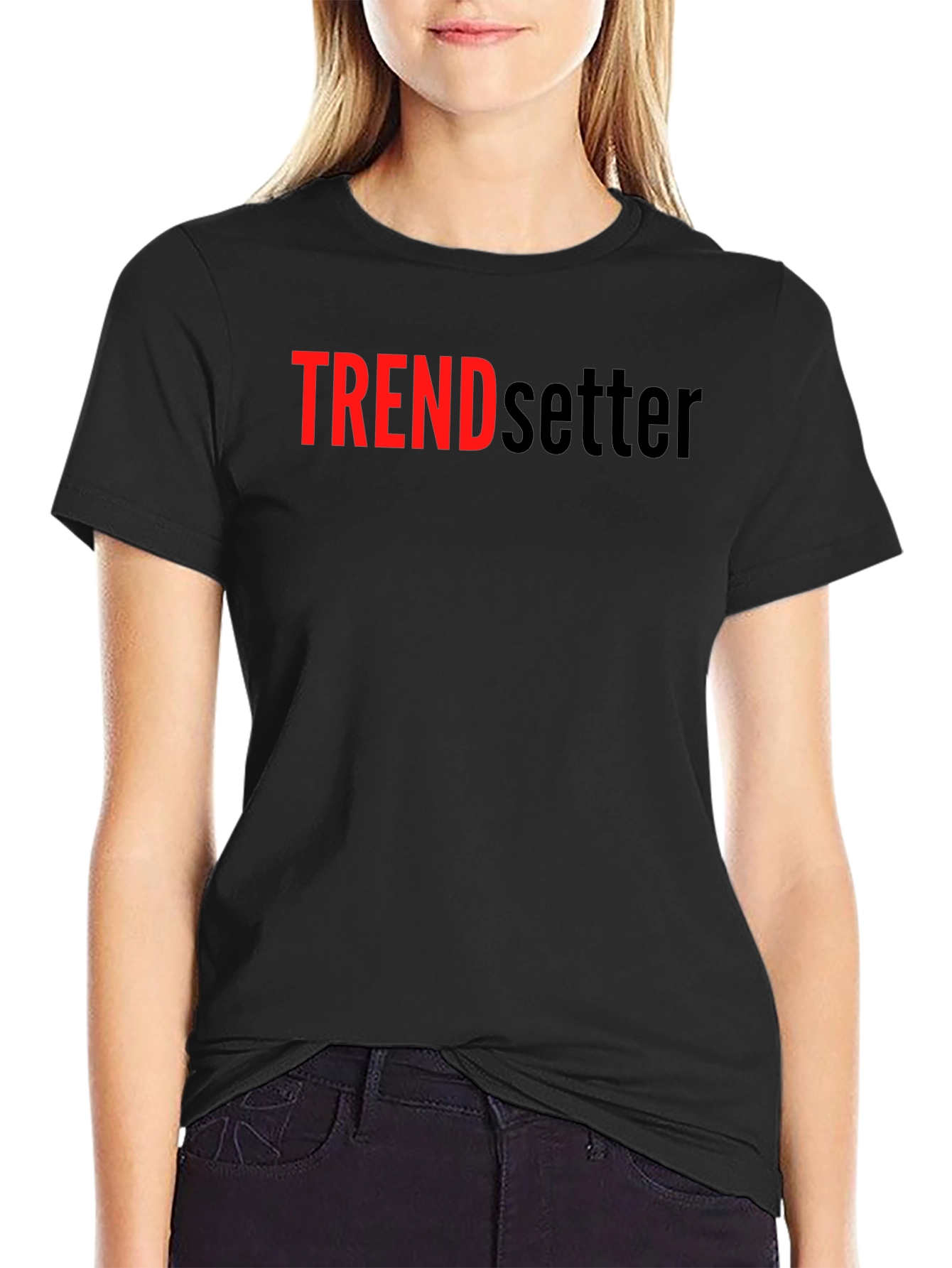 Trendsetter Black Graphic Tee - Bold Statement T-Shirt