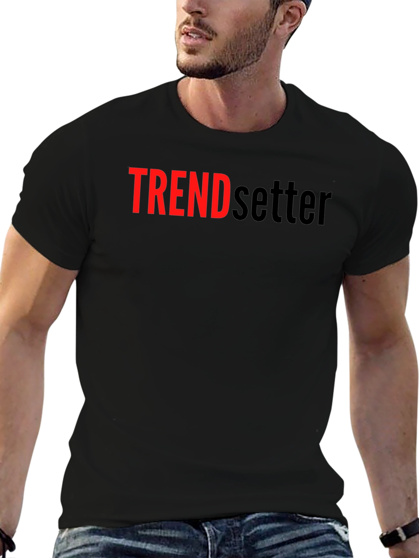Trendsetter Black Graphic Tee - Bold Statement T-Shirt