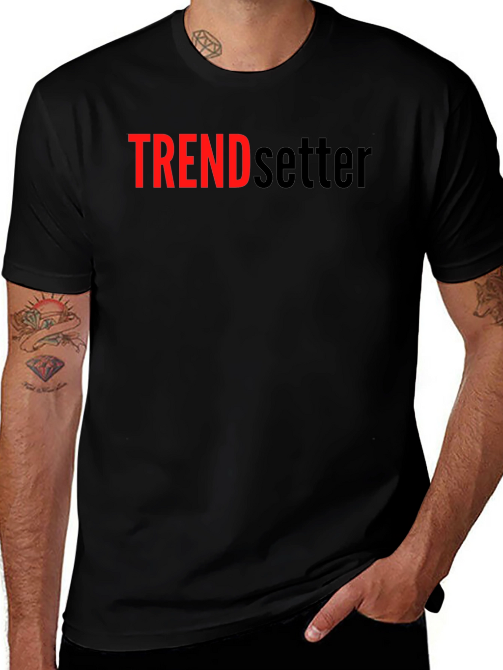 Trendsetter Black Graphic Tee - Bold Statement T-Shirt