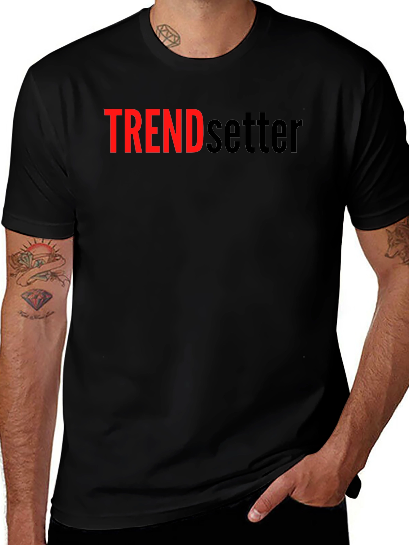 Trendsetter Black Graphic Tee - Bold Statement T-Shirt