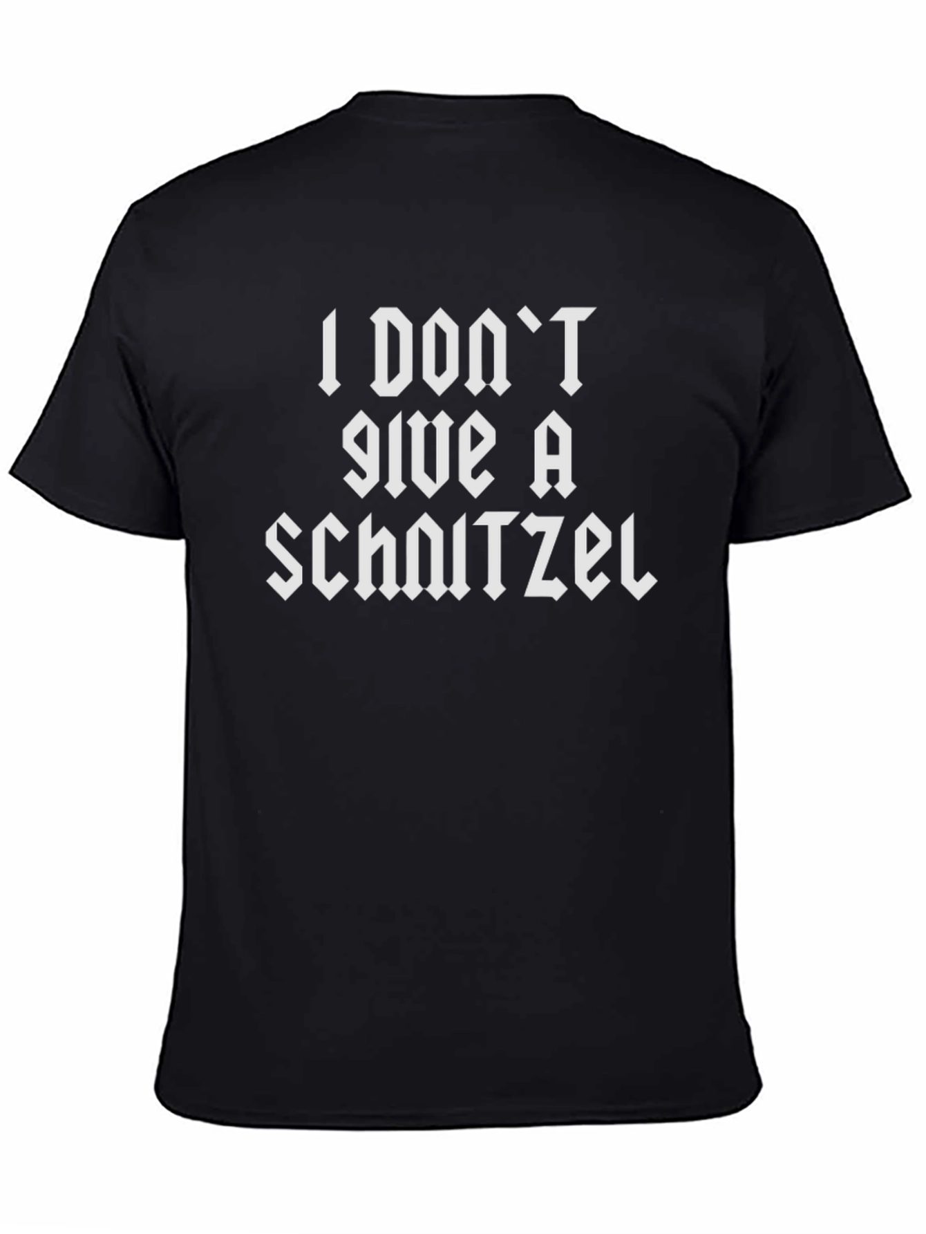 I Dont Give a Schnitzel Black T-Shirt