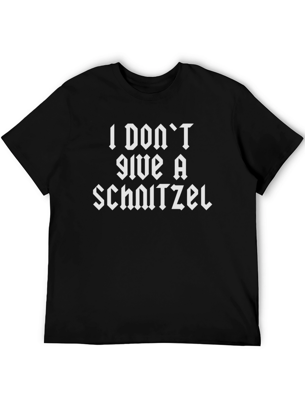 I Dont Give a Schnitzel Black T-Shirt