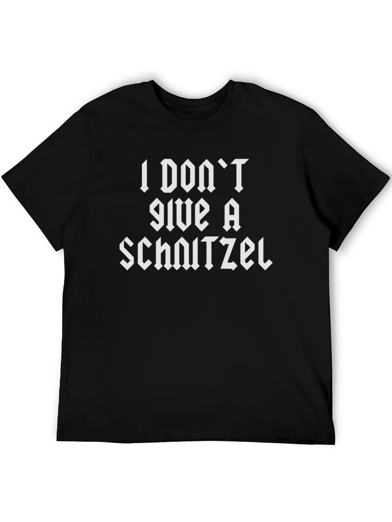 I Dont Give a Schnitzel Black T-Shirt