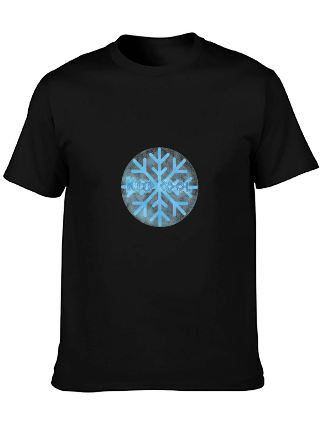 Cool Snowflake Graphic Black T-Shirt