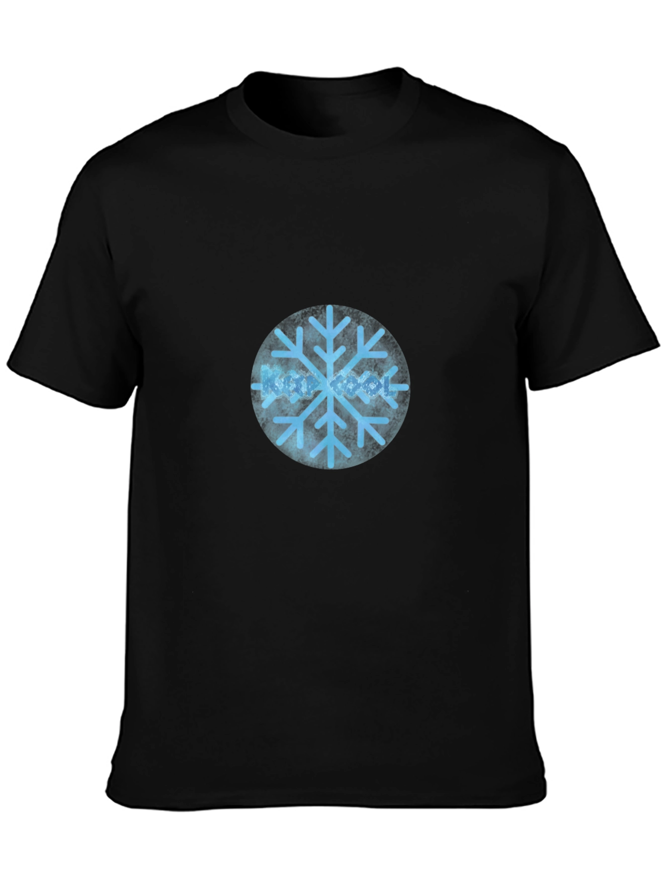 Cool Snowflake Graphic Black T-Shirt
