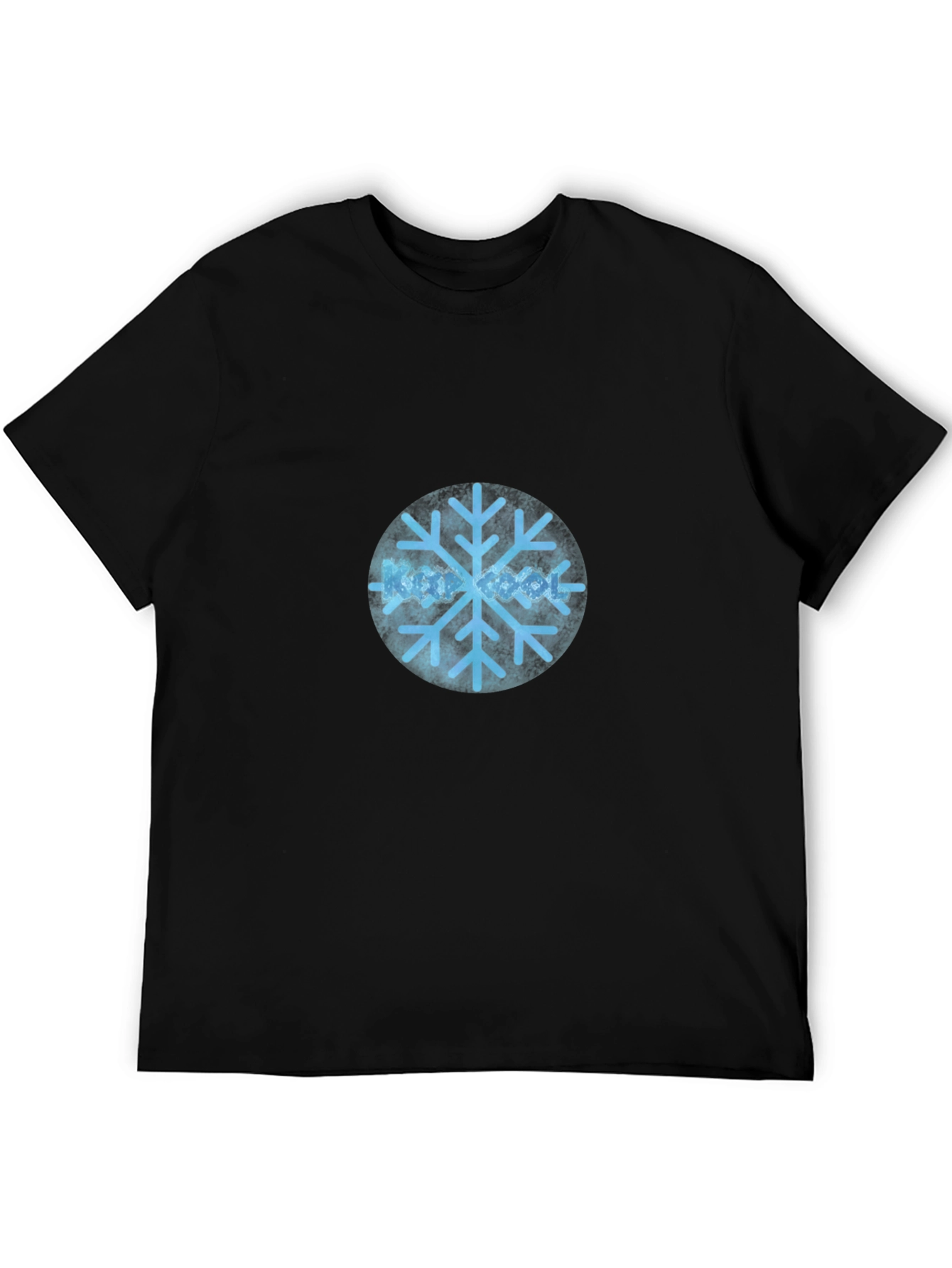 Cool Snowflake Graphic Black T-Shirt