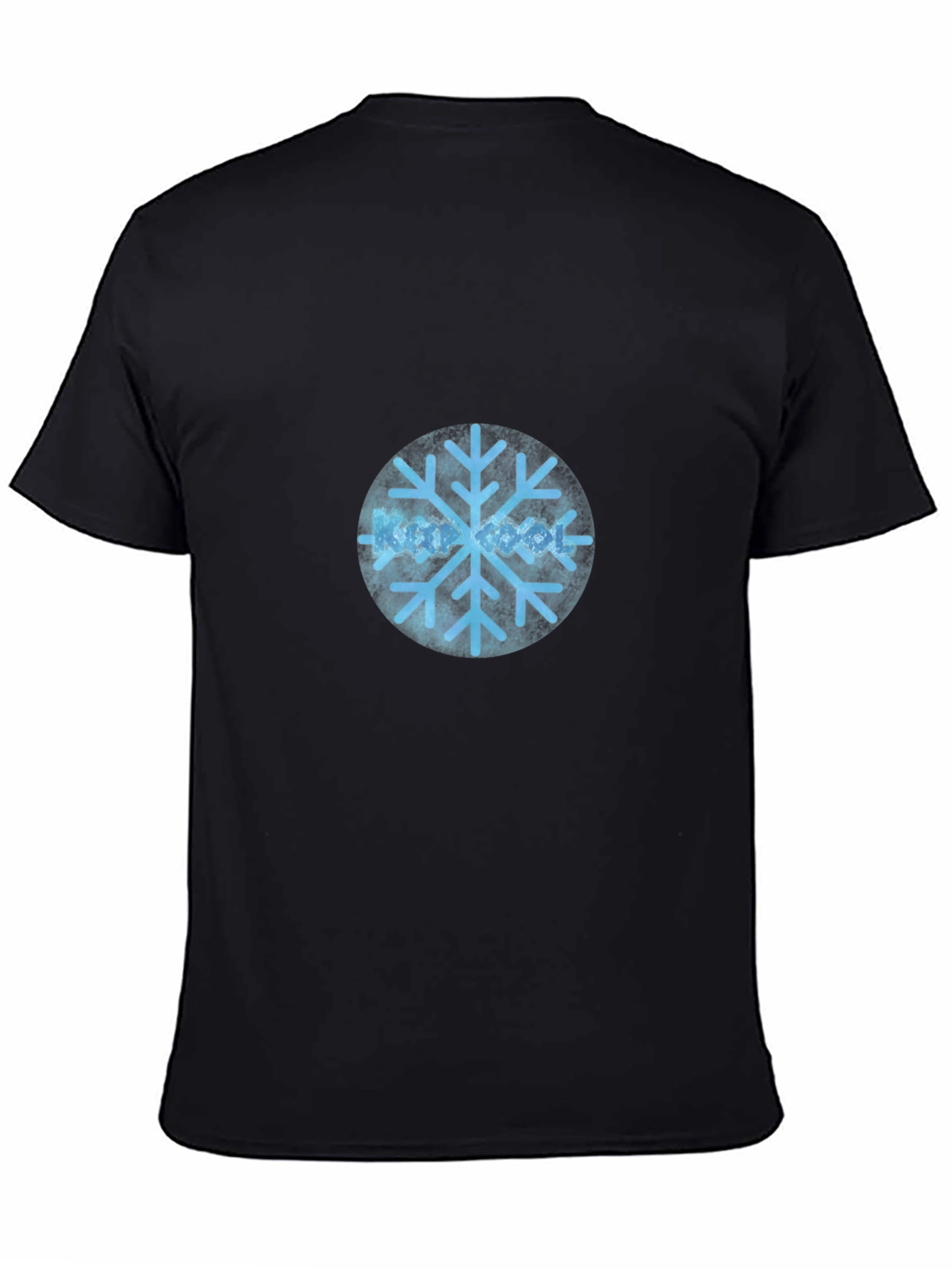 Cool Snowflake Graphic Black T-Shirt