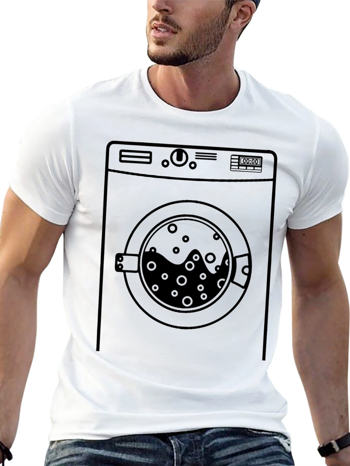 Washing Machine Graphic T-Shirt - Laundry Day Style