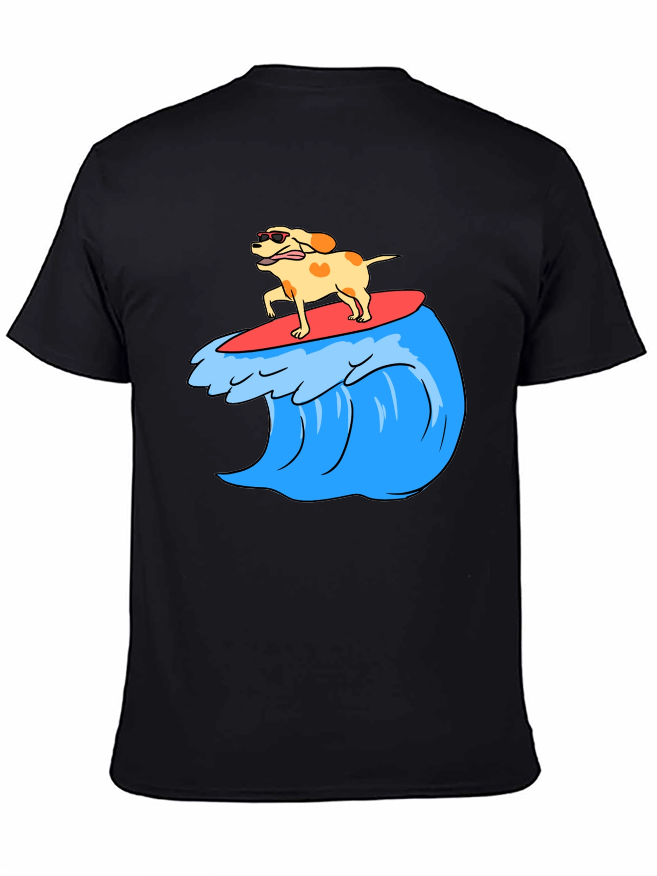 Dog Surfing Wave Graphic Tee