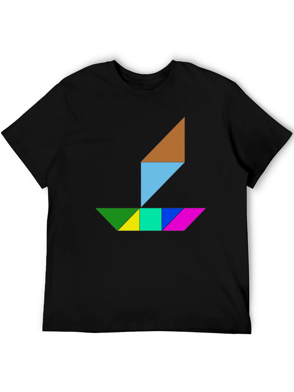 Geometric Sailboat Graphic Tee
