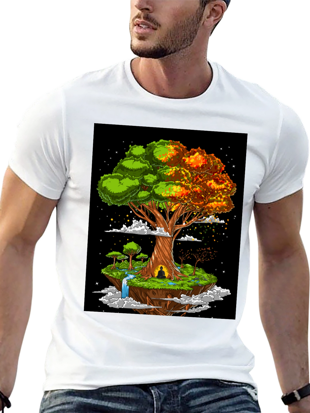 Zen Tree Graphic Tee - Floating Island Design