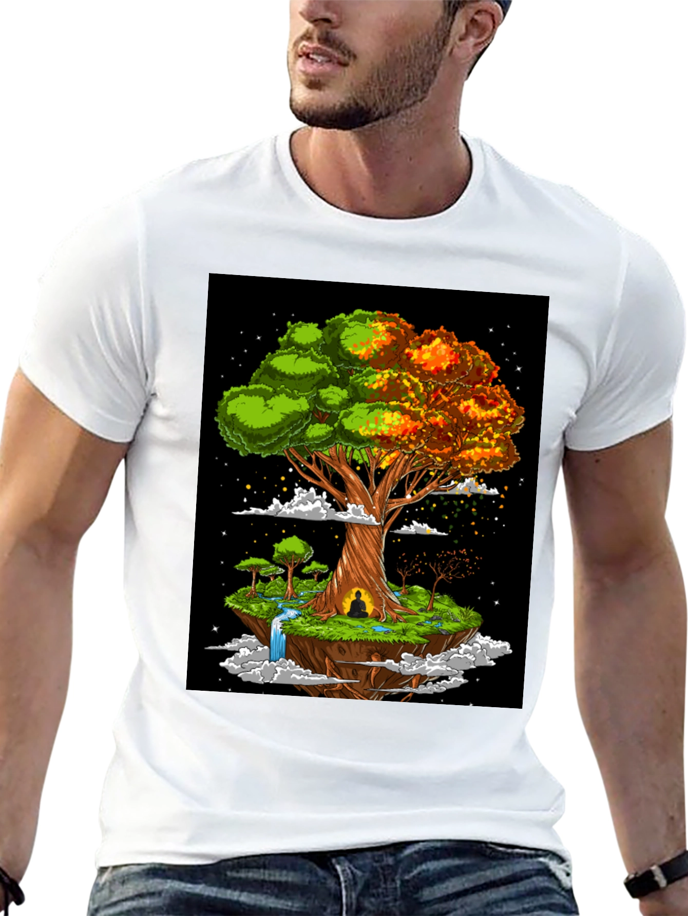 Zen Tree Graphic Tee - Floating Island Design