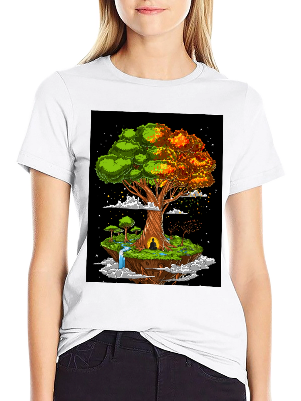 Zen Tree Graphic Tee - Floating Island Design