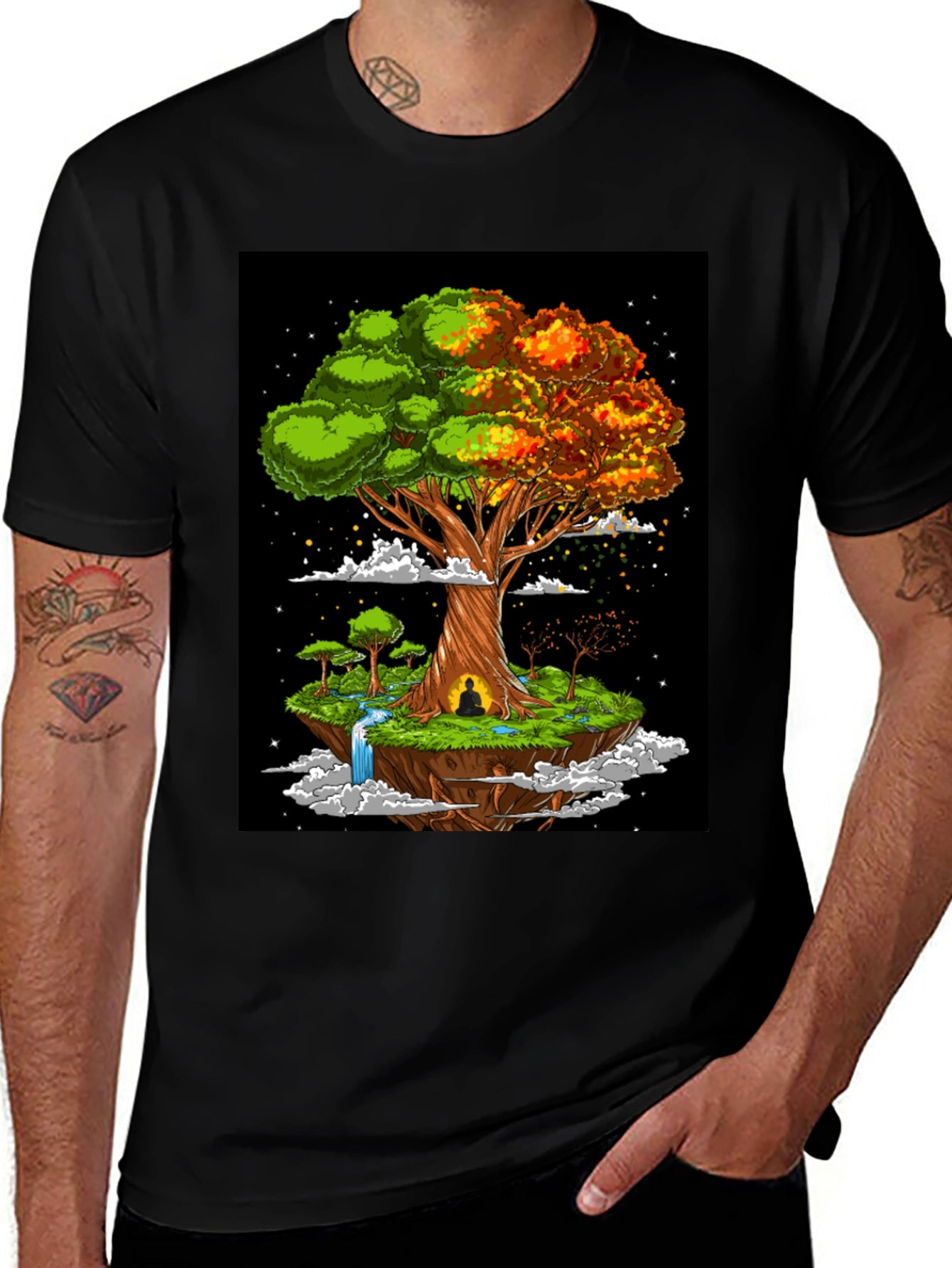 Zen Tree Graphic Tee - Floating Island Design
