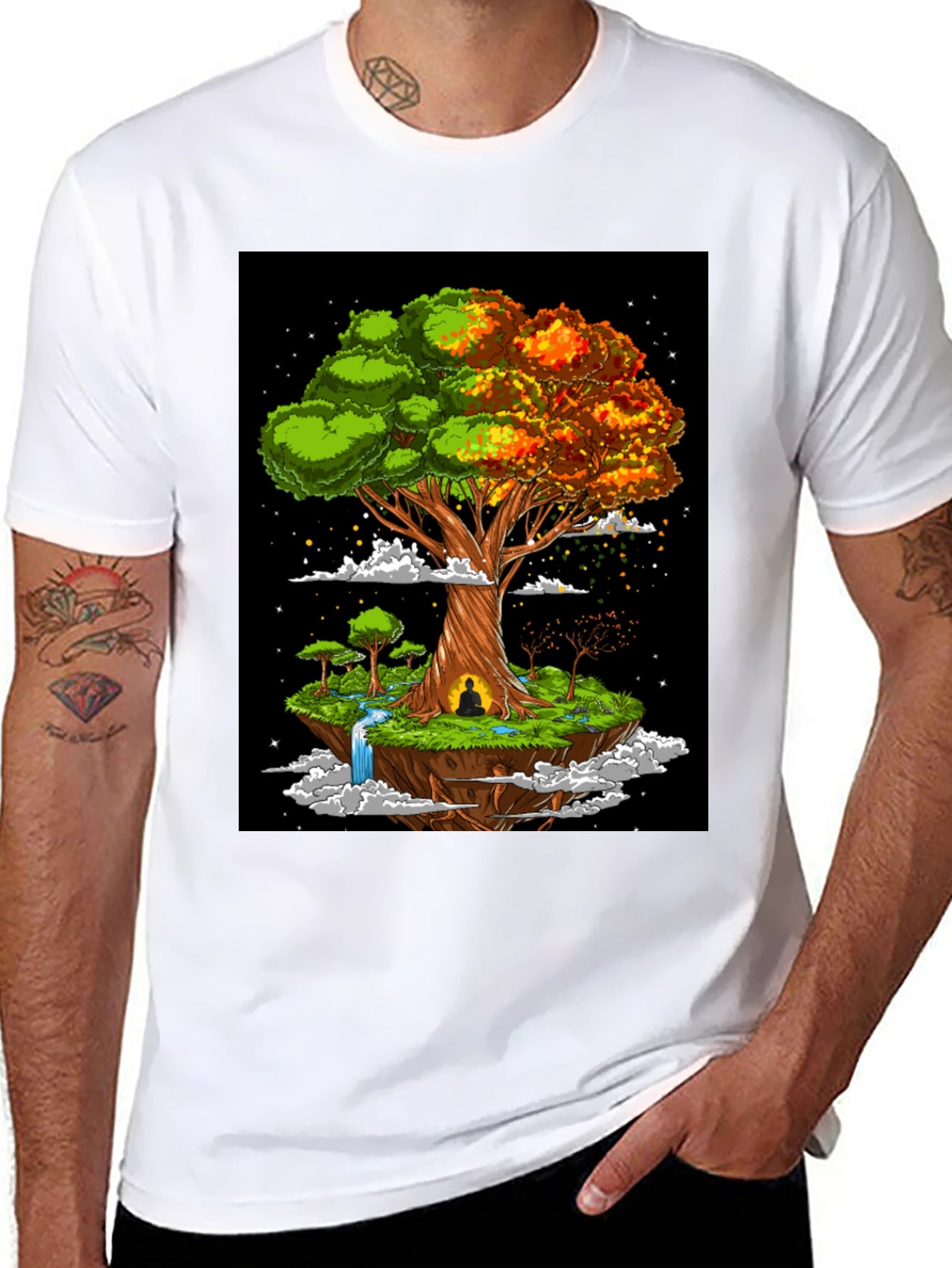 Zen Tree Graphic Tee - Floating Island Design