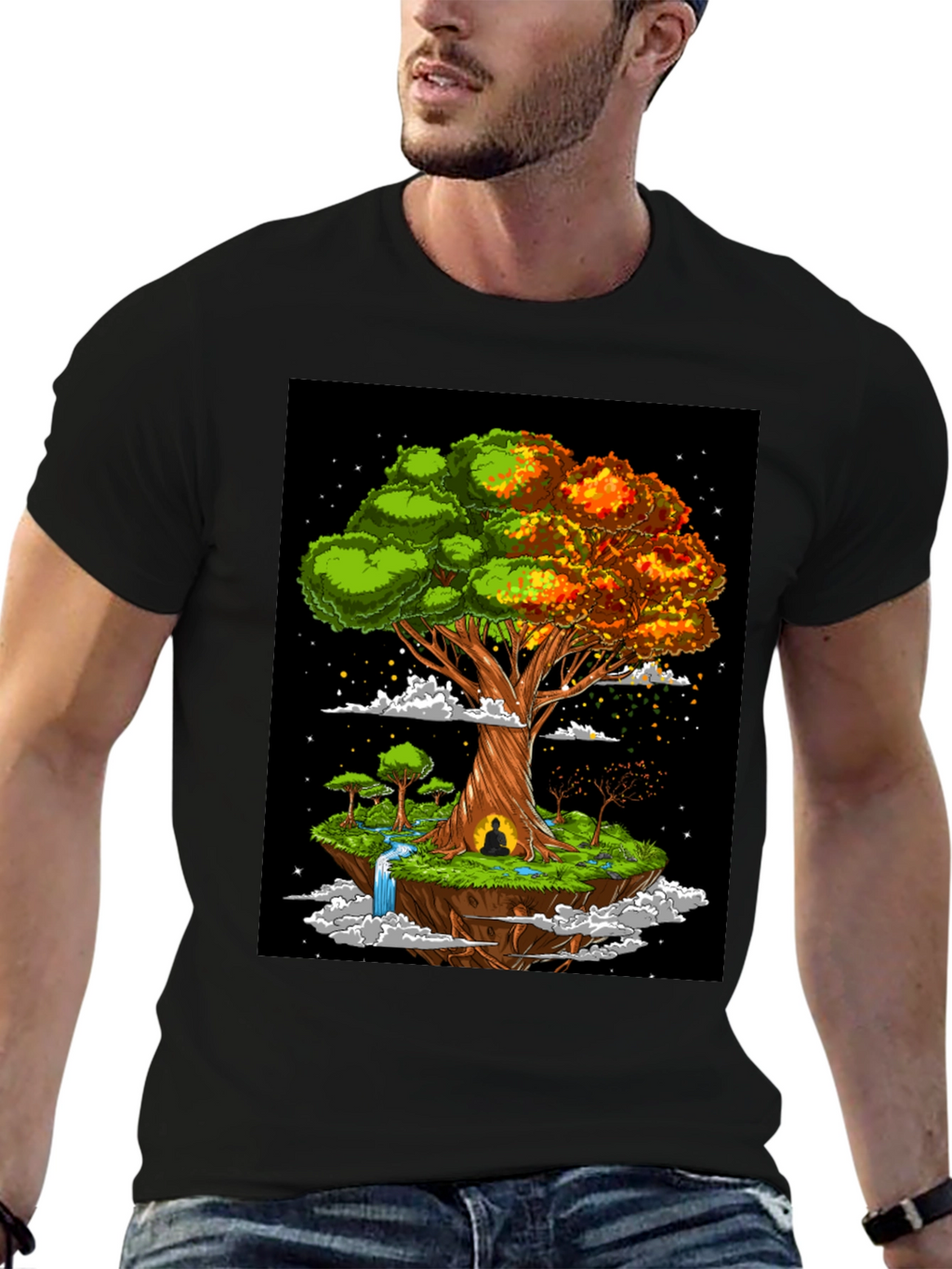 Zen Tree Graphic Tee - Floating Island Design
