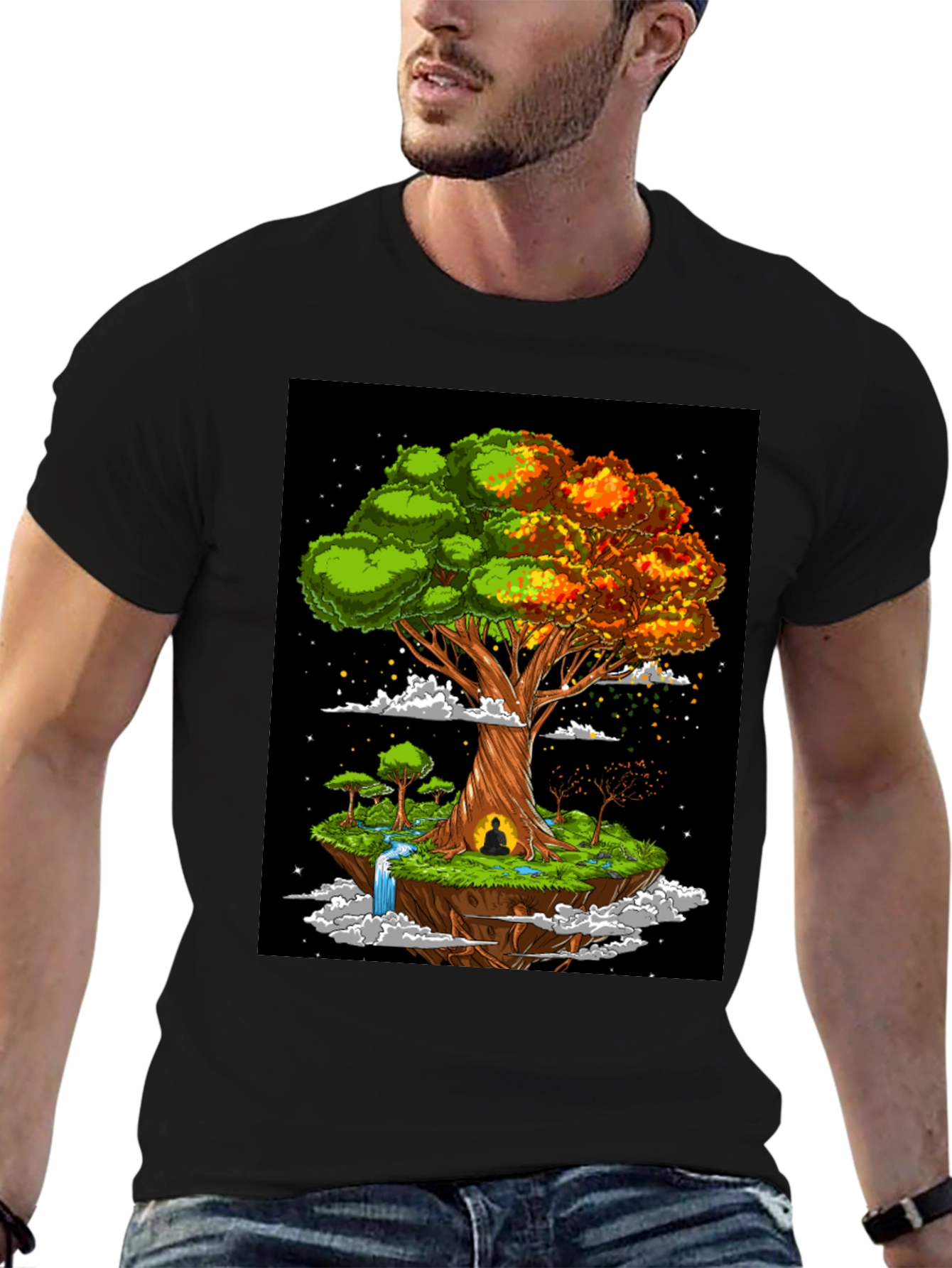 Zen Tree Graphic Tee - Floating Island Design