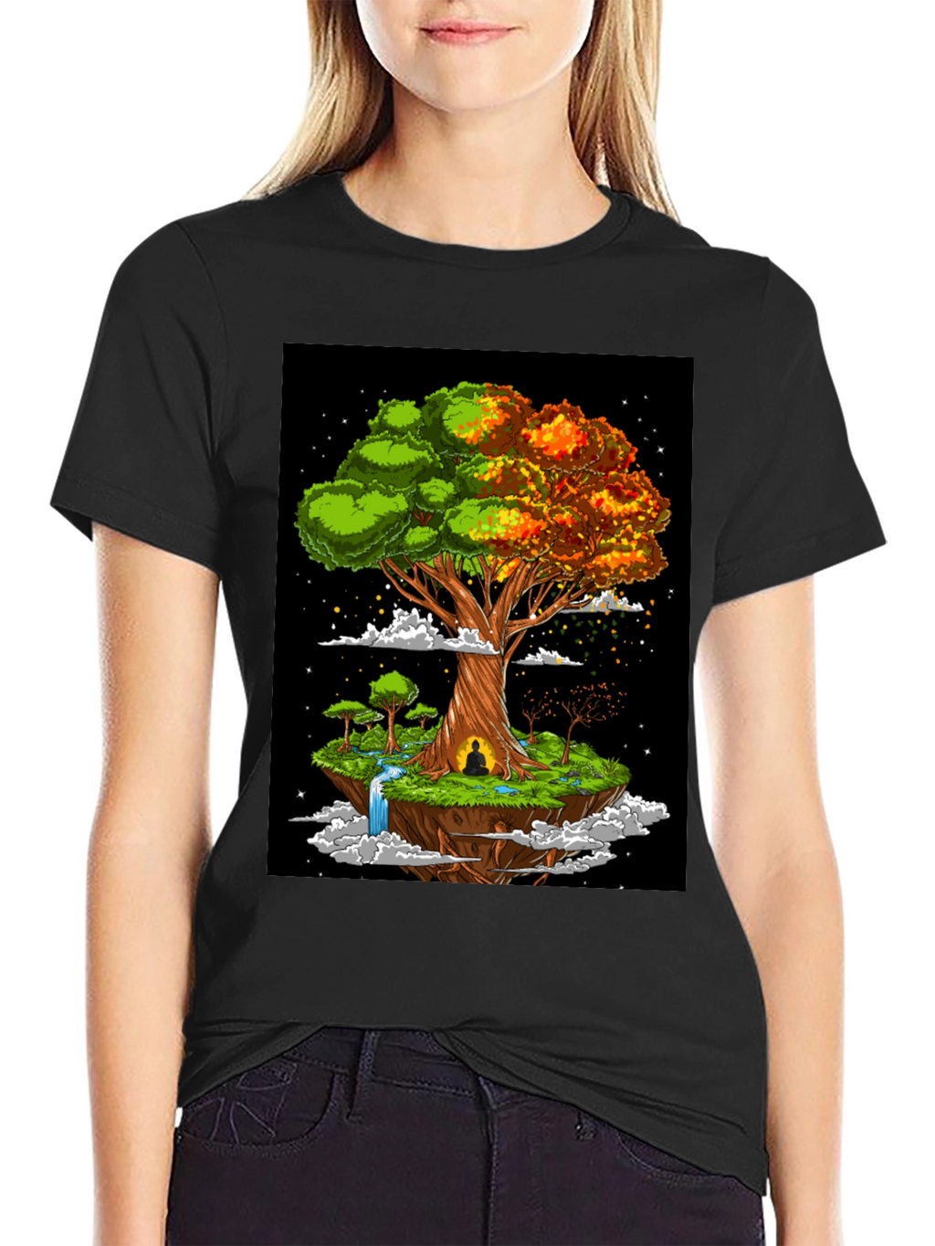 Zen Tree Graphic Tee - Floating Island Design