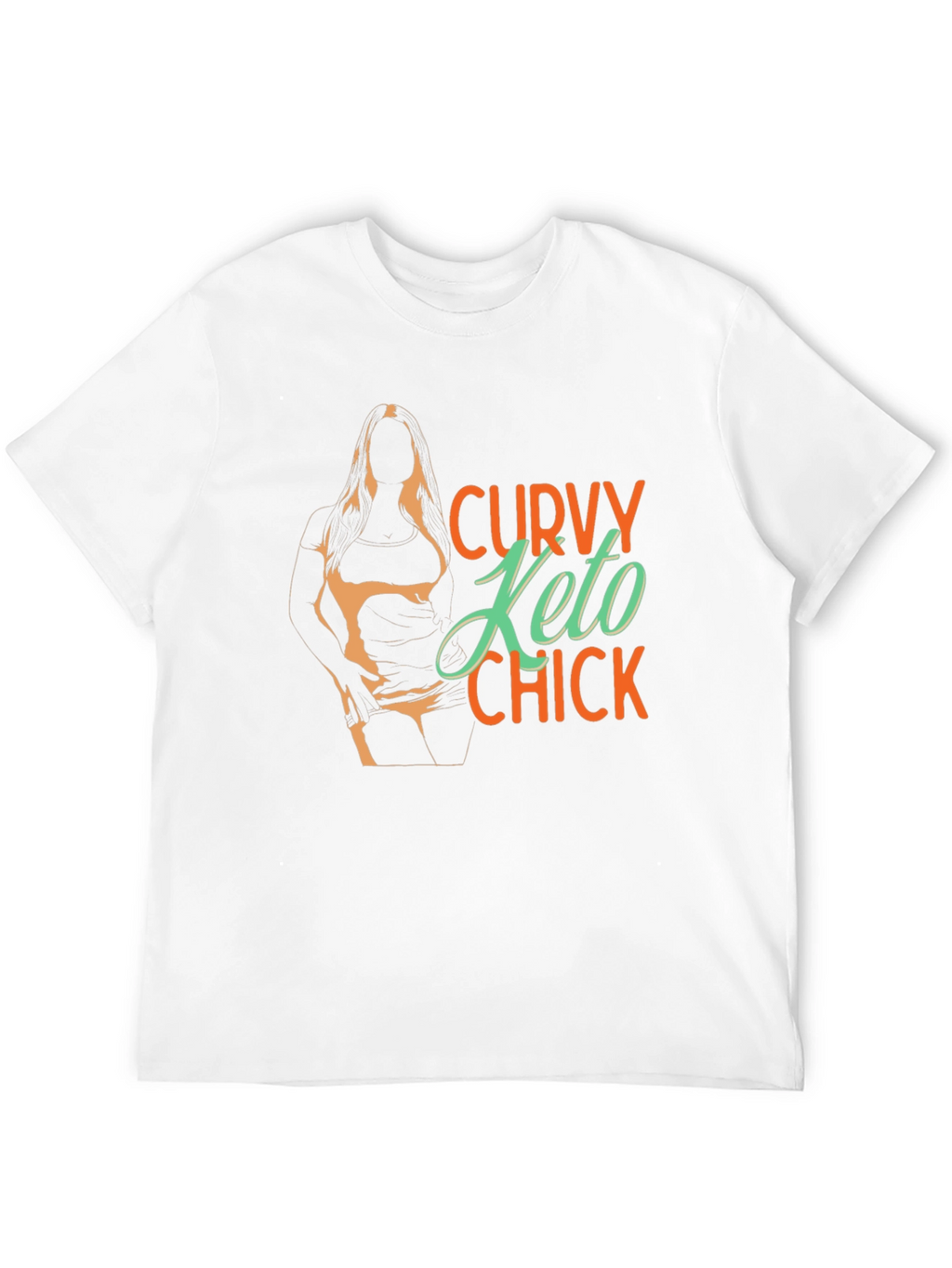 Curvy Keto Chick Graphic Tee - Black Unisex