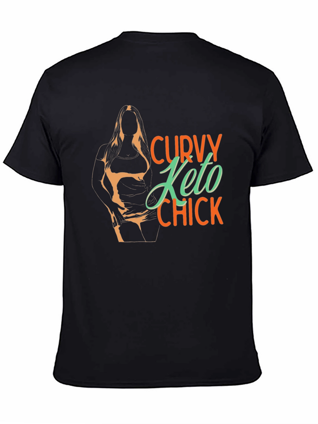 Curvy Keto Chick Graphic Tee - Black Unisex