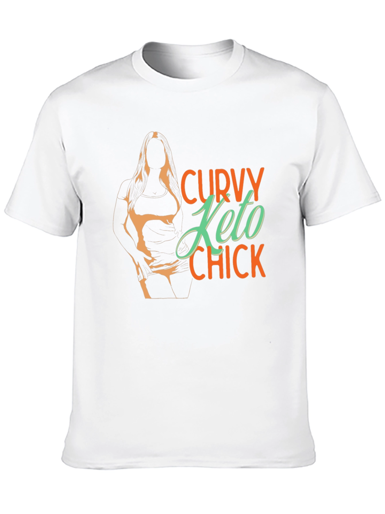 Curvy Keto Chick Graphic Tee - Black Unisex