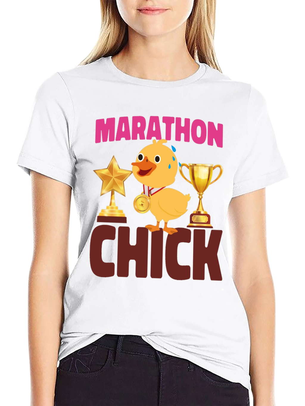 Marathon Chick T-Shirt - Funny Running Tee