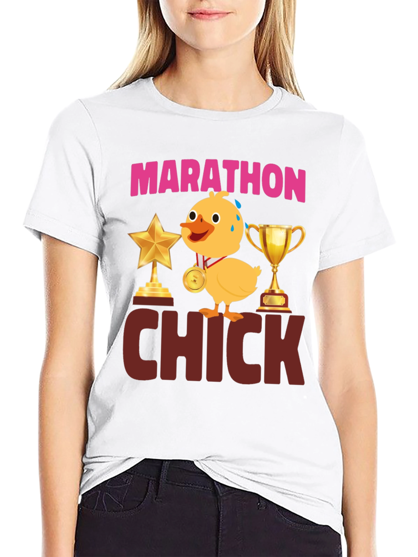 Marathon Chick T-Shirt - Funny Running Tee
