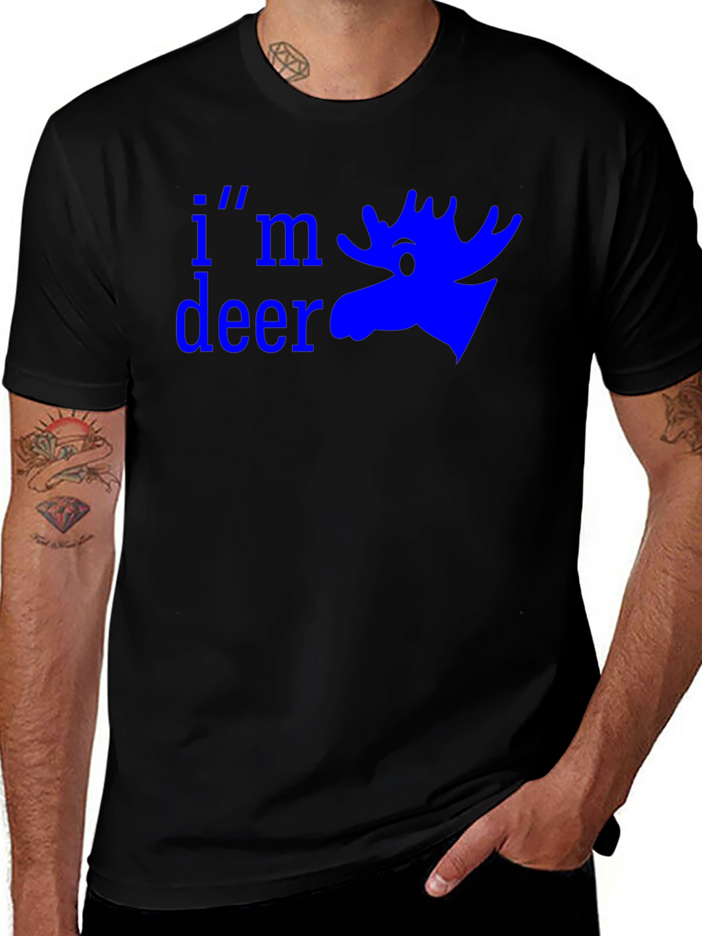 Im Deer Graphic Tee - Moose Design