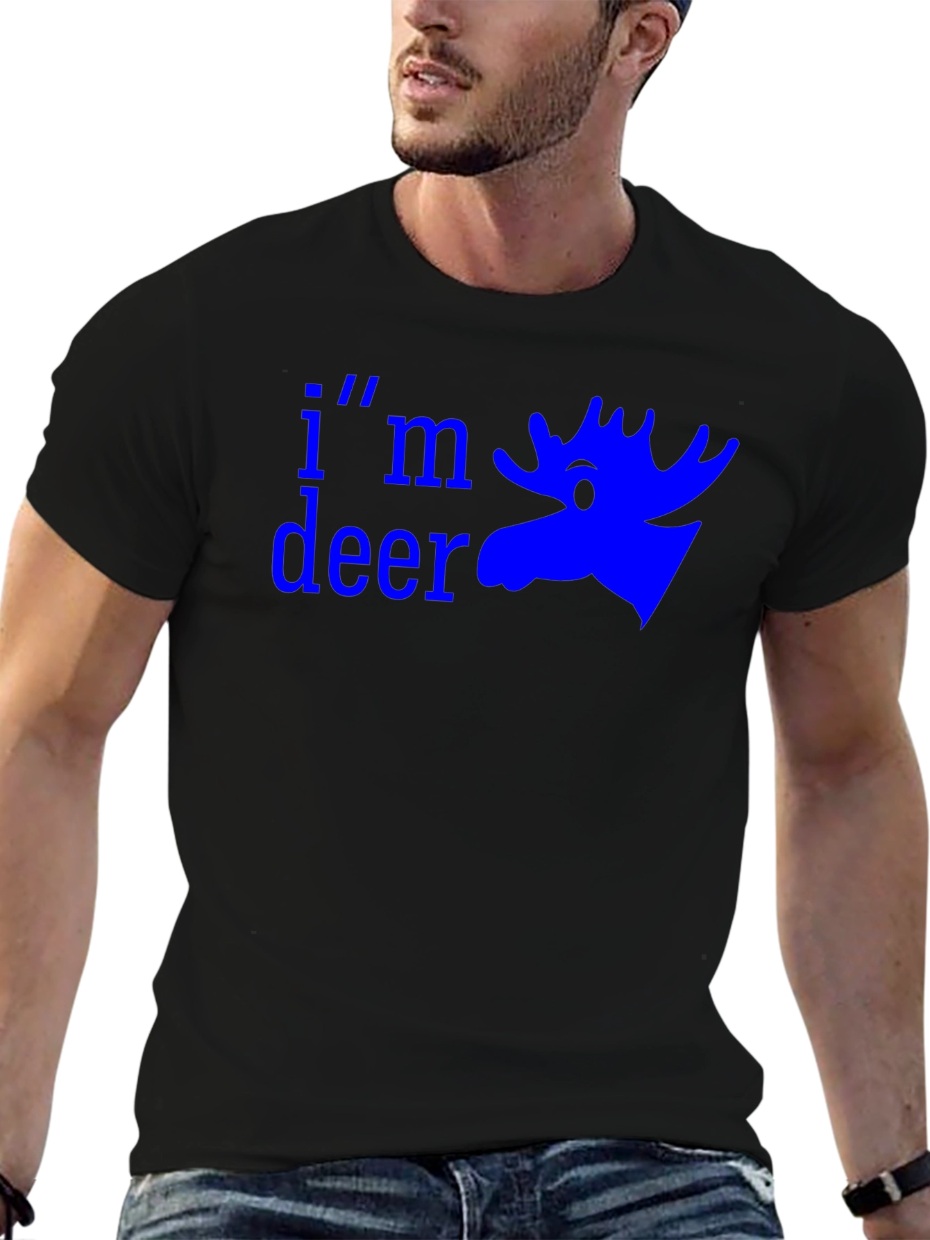 Im Deer Graphic Tee - Moose Design